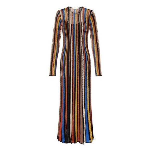 Ulla Johnson Albie Knit Long Sleeve Dress in Zoisite Small New Womens Maxi Gown - Picture 10 of 17